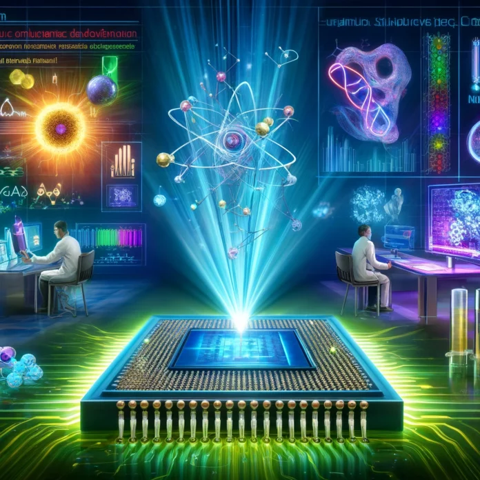 A futuristic depiction of quantum computing