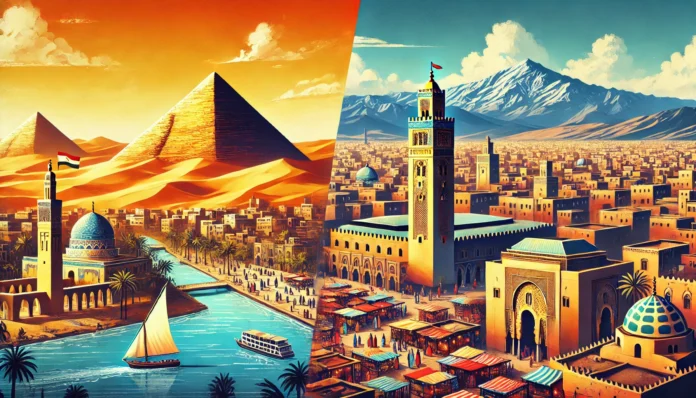 Egypt and Morocco. Distinct