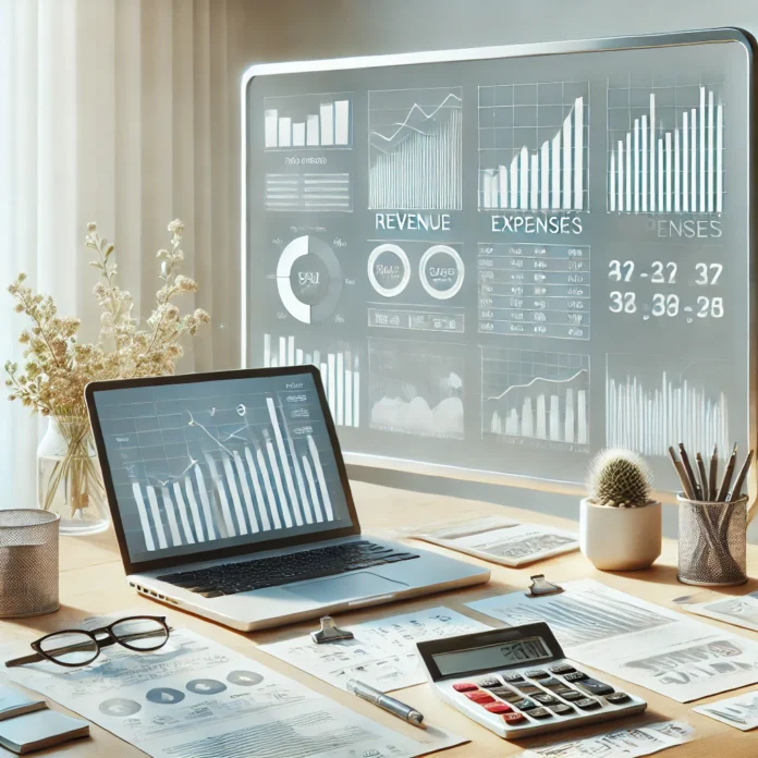 Illustration of a financial forecasting concept for small businesses