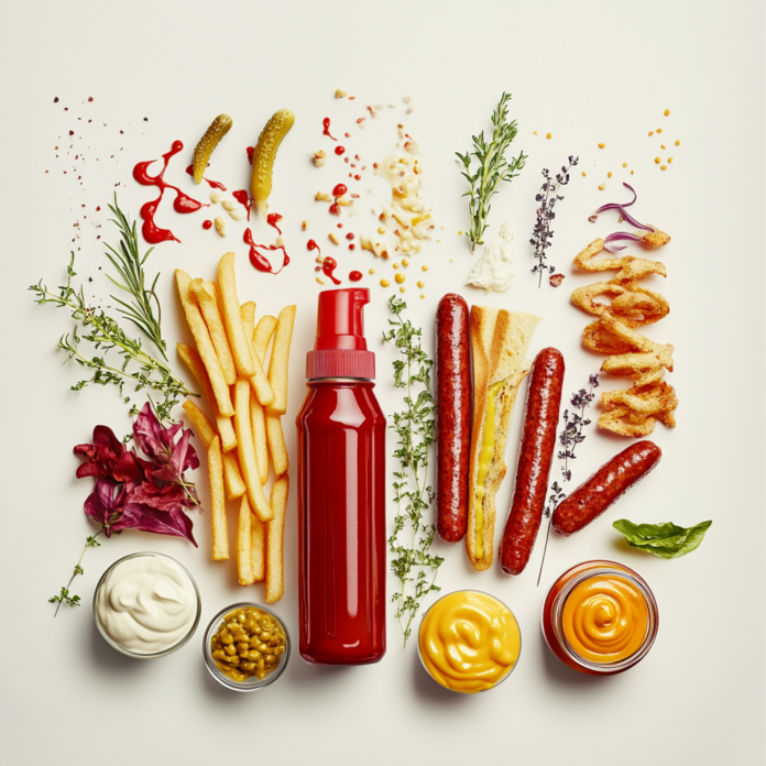 Condiment perfection: ketchup, mayo, and mustard