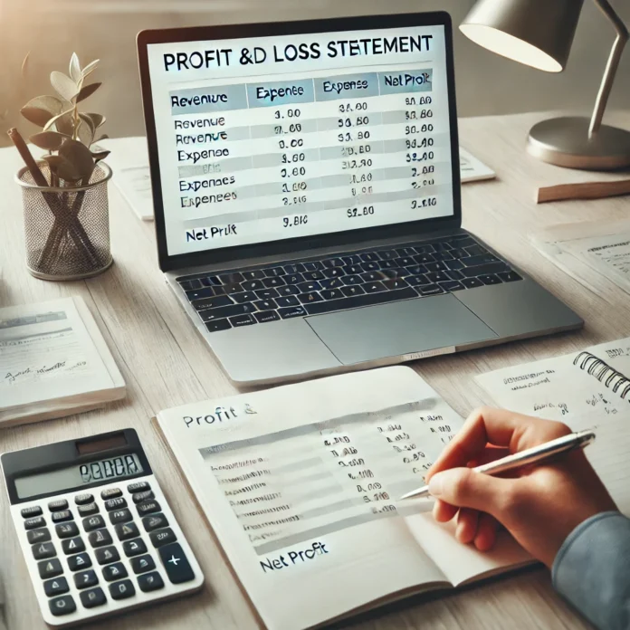 create profit and loss statement