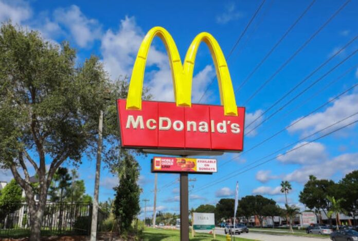 McDonald's iconic golden arches.