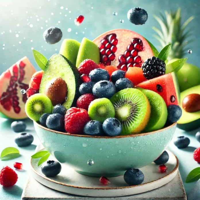 A bowl filled with colorful fruits known for their high nutritional value