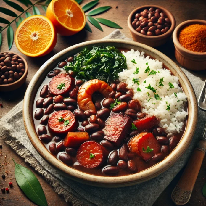 A bowl of Brazilian Feijoada