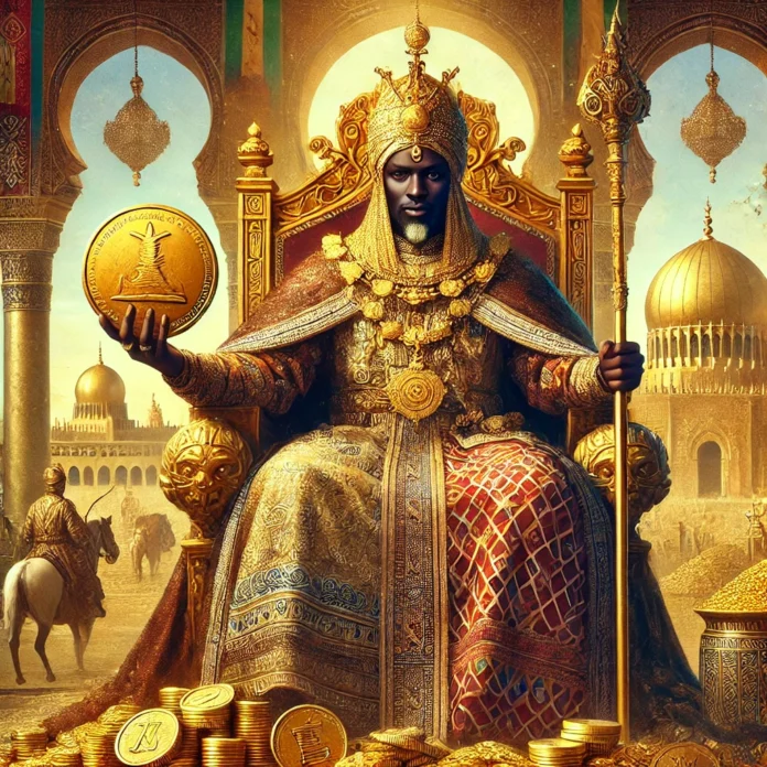 An artistic depiction of Mansa Musa, the richest man in history