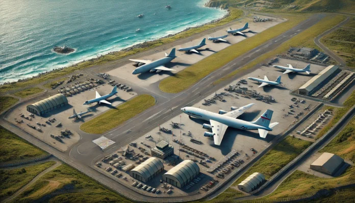 An illustration of the former U.S. military base in Manta Ecuador