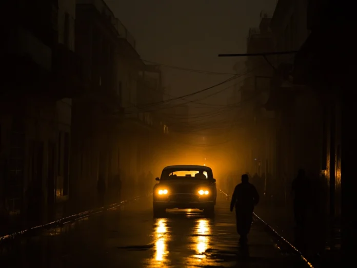 Havana and other Cuban cities experienced a nationwide blackout beginning on the evening of March 14, 2025, leaving millions without electricity. This was the fourth major power failure to affect the island in the past six months. © Much Wow News