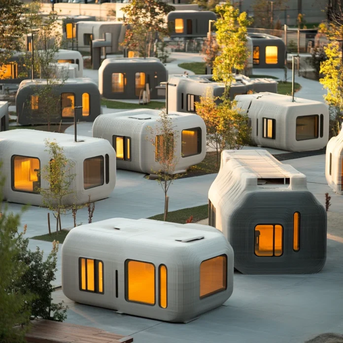 Neighborhood featuring 3D-printed homes