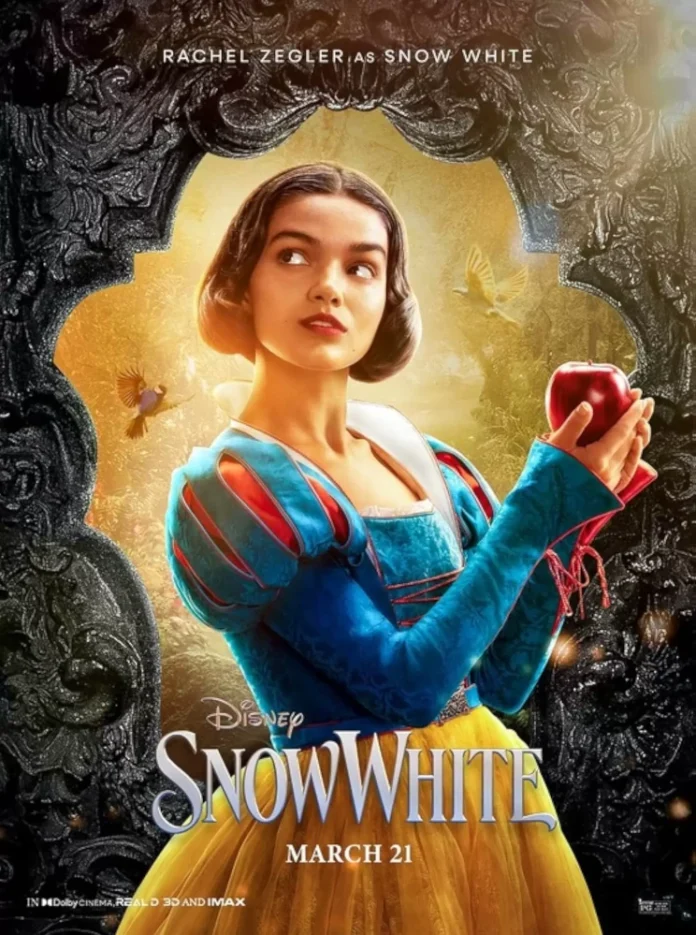 Promotional image for Disney’s 2025 live-action film Snow White, starring Rachel Zegler and Gal Gadot. © Disney. Image used under fair use for purposes of commentary and criticism.