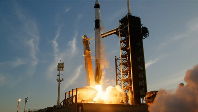 The SpaceX Falcon 9 rocket carrying the Crew Dragon spacecraft lifts off from Launch Complex 39A at NASA's Kennedy Space Center in Florida on March 14, 2025, for the Crew-10 mission to the International Space Station. This launch set in motion the final phase of bringing home astronauts Suni Williams and Butch Wilmore after their extended nine-month stay in orbit. Credit: NASA